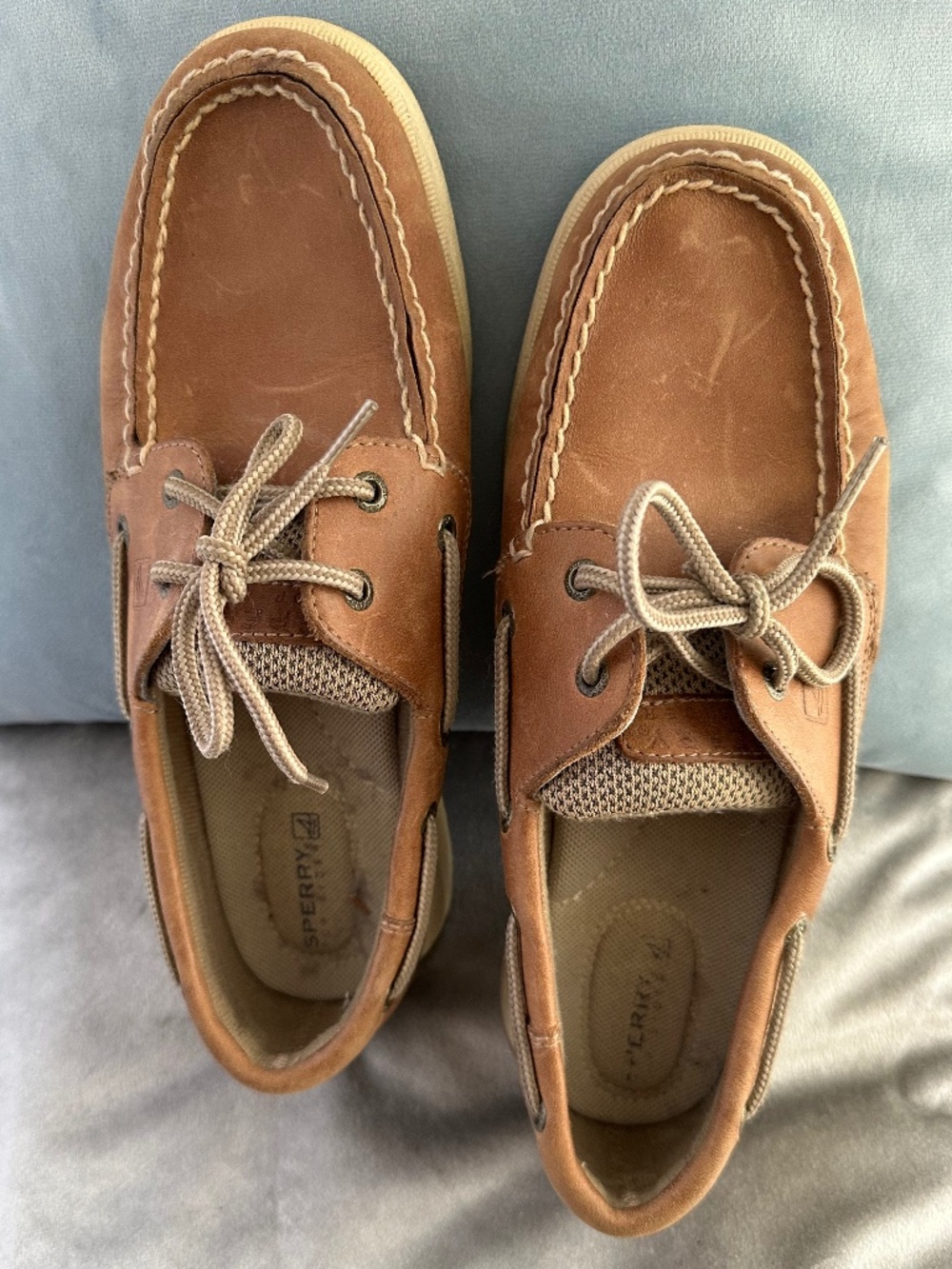 Sperry Top Sider Intrepid 2-Eye Boat Shoe, Tan, women’s size 7.5